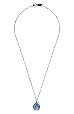 Ippolita Rock Candy Mini Teardrop Pendant Necklace in Mother Of Pearl/Lapis at Nordstrom