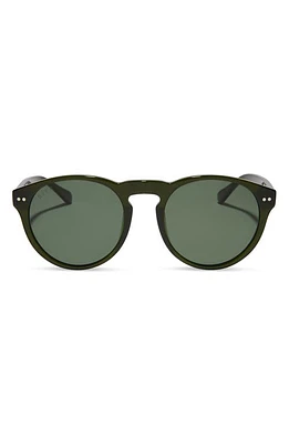 DIFF Cody 52mm Polarized Round Sunglasses in Dark Olive at Nordstrom