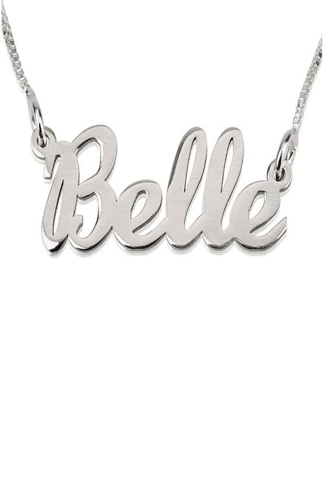 MELANIE MARIE Personalized Nameplate Necklace in Sterling Silver at Nordstrom