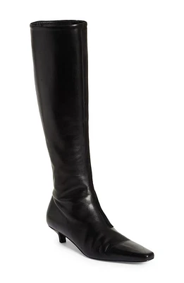 TOTEME The Slim Pointed Toe Knee High Boot Black at Nordstrom,