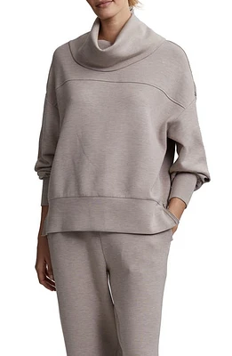 Varley Priya Longline Cowl Neck Sweatshirt Marl at Nordstrom,