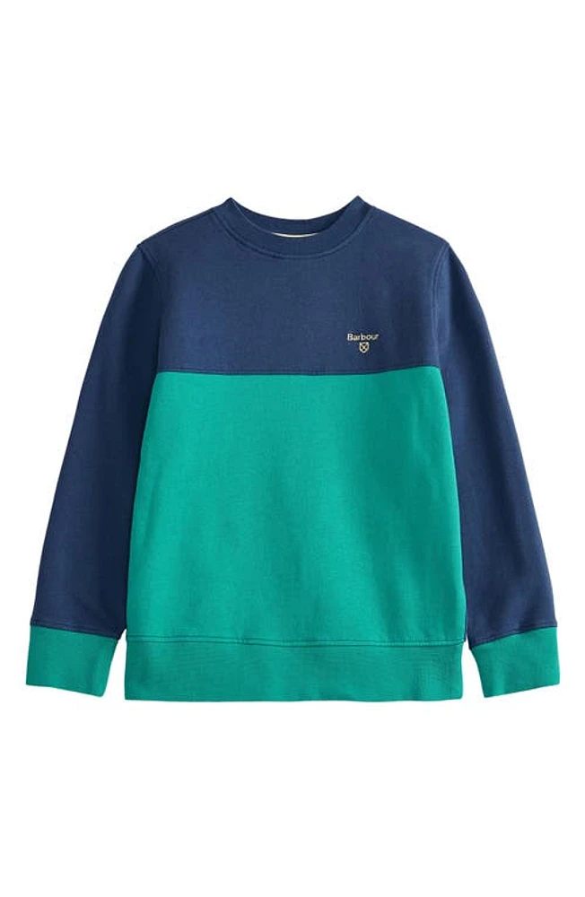 Barbour Kids' Benjamin Crewneck Sweatshirt Dk Denim at