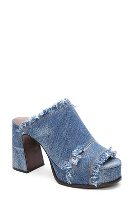 Ash Maui Denim Platform Slide Sandal Blue at Nordstrom,