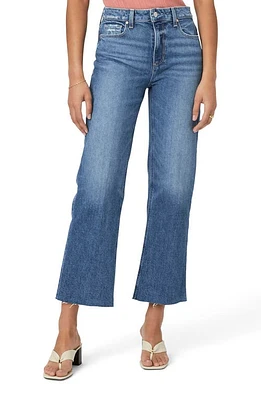 PAIGE Leenah Raw Hem High Waist Ankle Wide Leg Jeans Familia at Nordstrom,