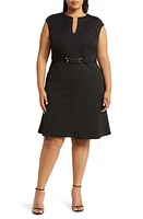 Maggy London Belted Sheath Dress in Black at Nordstrom, Size 16W