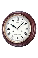 Seiko Dual Chime Wall Clock in Brown at Nordstrom