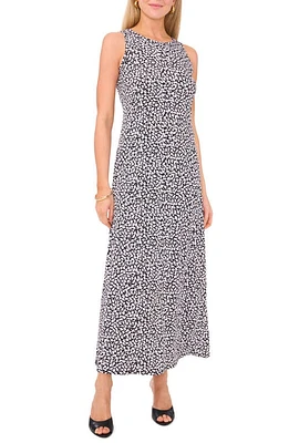 Vince Camuto Floral Print Sleeveless Maxi Dress Rich Black at Nordstrom,