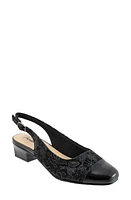 Trotters 'Dea' Slingback Black Floral at Nordstrom,