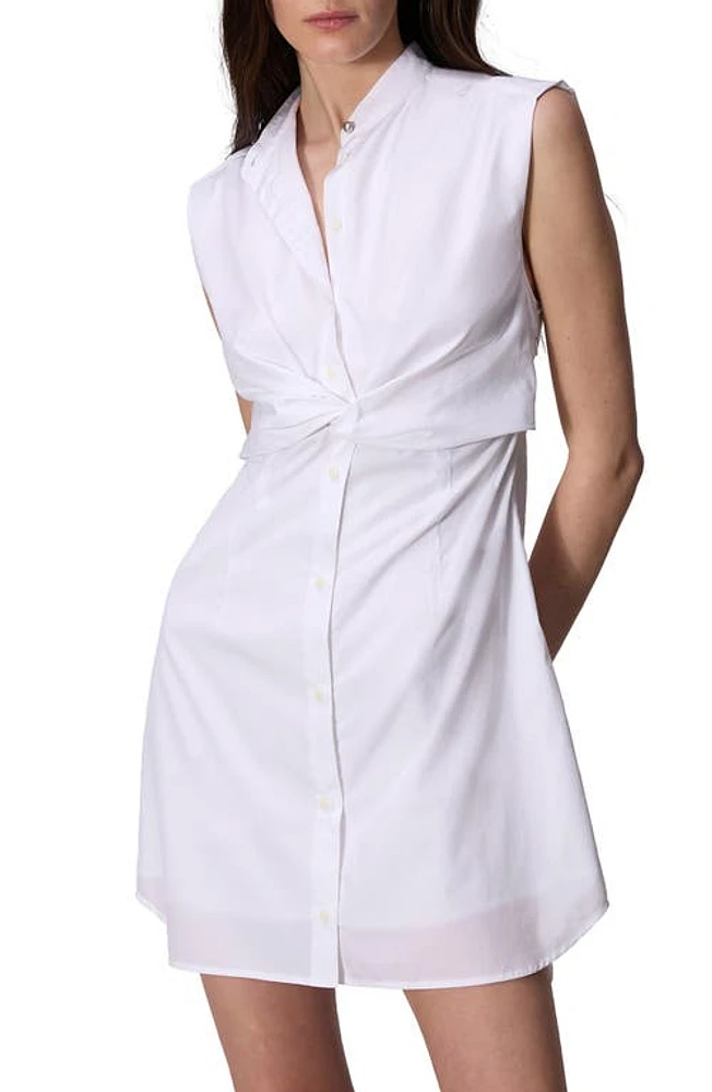 rag & bone Louisa Sleeveless Poplin Shirtdress White at Nordstrom,