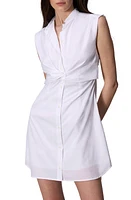 rag & bone Louisa Sleeveless Poplin Shirtdress White at Nordstrom,