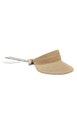 Eugenia Kim Ricky Woven Visor in Sand at Nordstrom