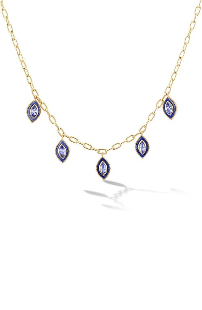 Orly Marcel Marquise Eye Charm Necklace in Blue at Nordstrom