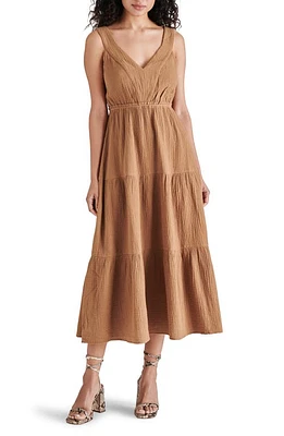 Steve Madden Amira Tiered Cotton Midi Dress at Nordstrom,