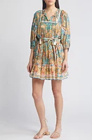 Cleobella Magdalena Tie Belt Organic Cotton Minidress Las Palmas Print at Nordstrom,