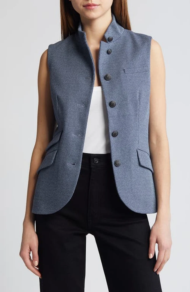 rag & bone Slade Jacquard Vest Blue Multi at Nordstrom,