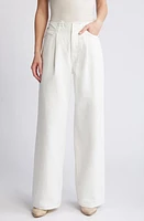 SLVRLAKE Taylor High Waist Wide Leg Jeans White at Nordstrom,