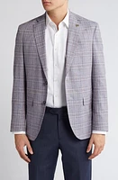 Ted Baker London Karl Slim Fit Plaid Stretch Sport Coat Lavender at Nordstrom,