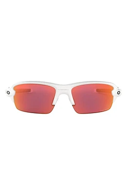 Oakley Kids' Flak XS 59mm Rectangular Sunglasses in White at Nordstrom