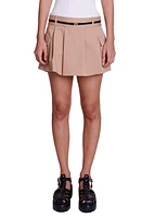 maje Jipra Belted Cotton Cargo Miniskirt Beige at Nordstrom,