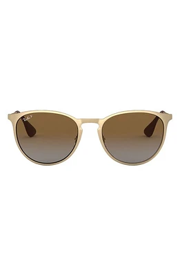 Ray-Ban Erika 54mm Polarized Sunglasses in Matte Gold at Nordstrom