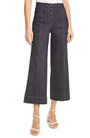 Cinq à Sept Benji Crop Flare Denim Pants Indigo at Nordstrom,