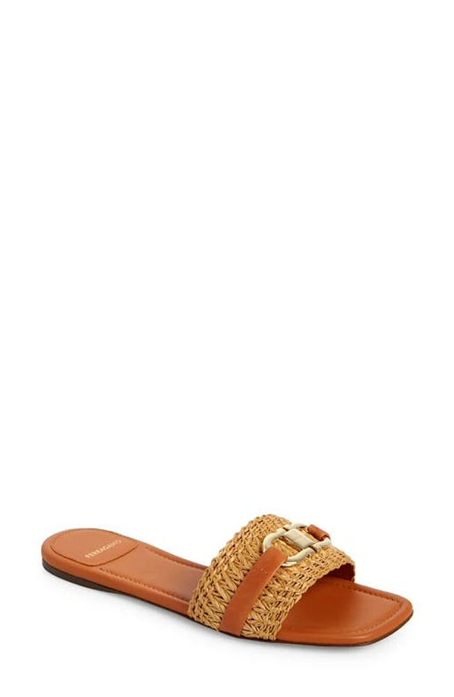 FERRAGAMO Leah Gancio Slide Sandal Cognac at Nordstrom,