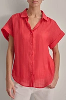 DKNY Organza Camp Shirt at Nordstrom,