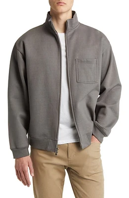 Vince Fleece Zip-Up Jacket Warm Pewter at Nordstrom,