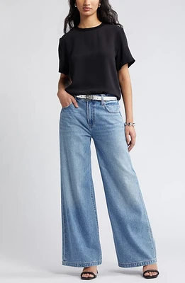 Open Edit Matte Satin Tee at Nordstrom,