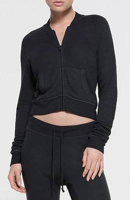 SKIMS Light French Terry Shrunken Zip Up at Nordstrom,