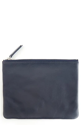 ROYCE New York Leather Travel Pouch in Navy Blue at Nordstrom