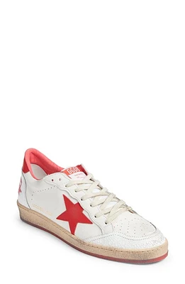 Golden Goose Ball Star Low Top Sneaker White/Strawberry Red at Nordstrom,