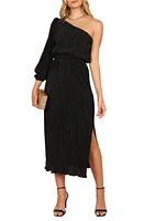 Petal & Pup Pontee Plissé One-Shoulder Midi Dress at Nordstrom,