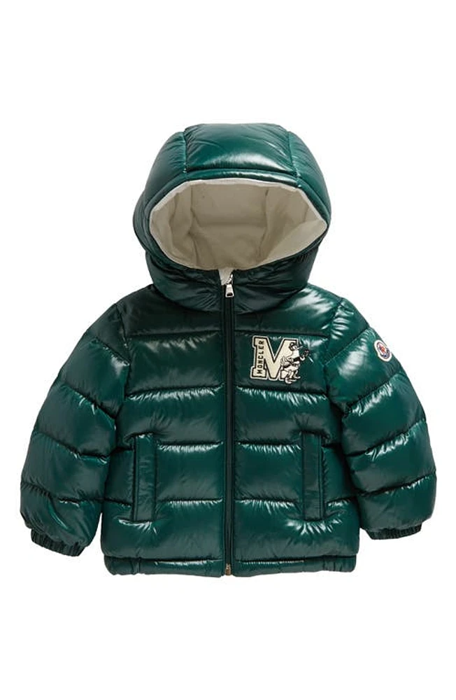 Moncler Kids' Arslan Hooded Down Jacket in Green at Nordstrom, Size 2Y