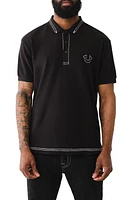 True Religion Brand Jeans Relaxed Fit Big T Embroidered Polo at Nordstrom,