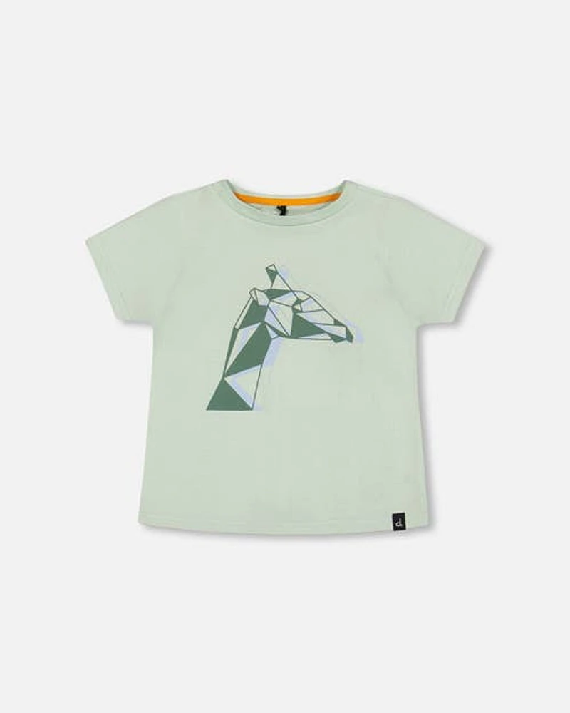 Deux Par Deux Baby Boy's Organic Cotton T-Shirt With Print Mint at Nordstrom