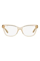 Tory Burch 53mm Optical Glasses in Transparent Beige/Demo Lens at Nordstrom