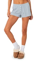 EDIKTED Stripe Stretch Cotton Shorts Blue at Nordstrom,