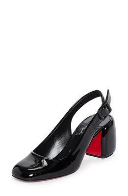 Christian Louboutin Minny Slingback Pump Black at Nordstrom,