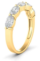 HauteCarat Oval Lab Created Diamond Half Eternity Ring in 1.08 Ctw Gold at Nordstrom