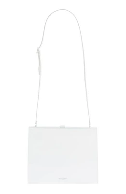 Saint Laurent Small Sac Patent Shoulder Bag in White Powder at Nordstrom