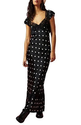 Free People Butterfly Babe Polka Dot Cutout Maxi Dress at Nordstrom,