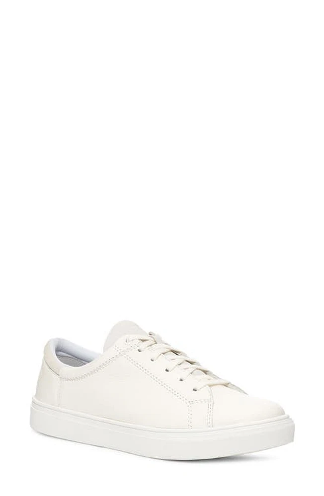 UGG(r) Baysider Waterproof Sneaker in White Leather at Nordstrom, Size 11