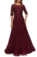 La Femme Floral Lace & Tulle Gown at Nordstrom,