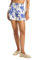 Sea Level Tradewind Cotton Gauze Cover-Up Beach Shorts Cobalt at Nordstrom,