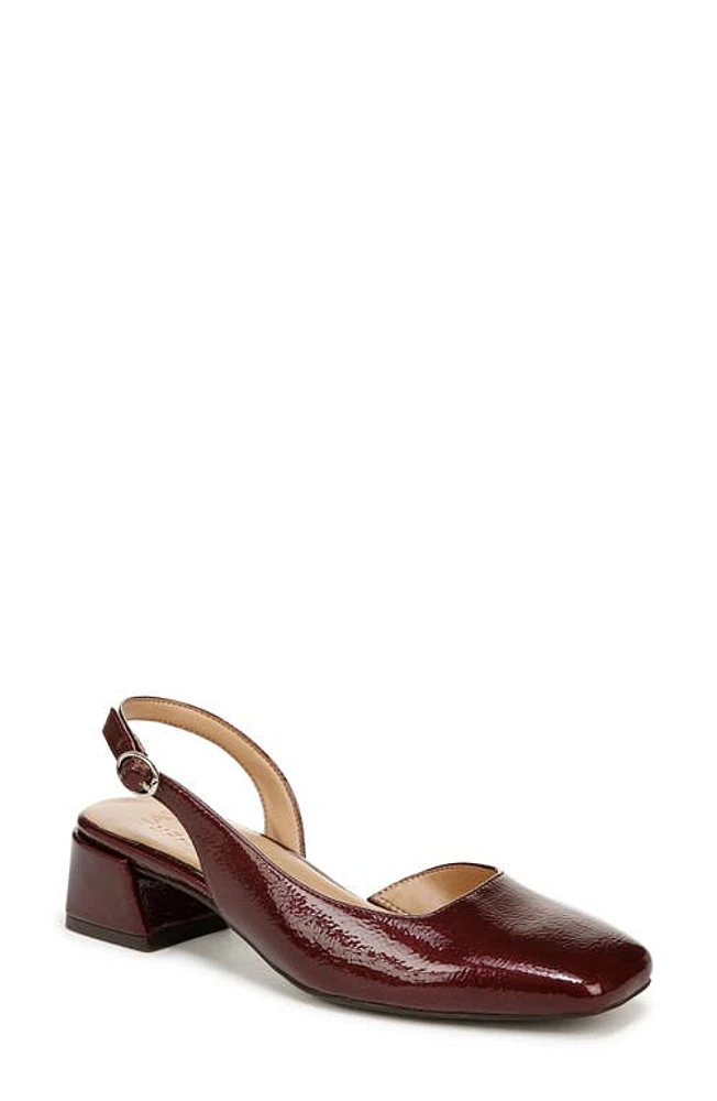 Naturalizer Jayla Half d'Orsay Slingback Pump Cranberry Red Faux Leather at Nordstrom,