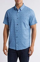 TravisMathew Country Mile Short Sleeve Button-Up Shirt at Nordstrom,