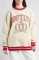 THE MAYFAIR GROUP Rooting for U Graphic Sweatshirt Tan at Nordstrom,