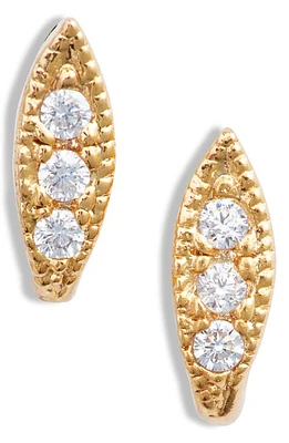 Set & Stones Kym Cubic Zirconia Stud Earrings in Gold at Nordstrom