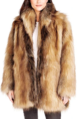 DONNA SALYERS FABULOUS FURS Shawl Collar Faux Fur Coat at Nordstrom,